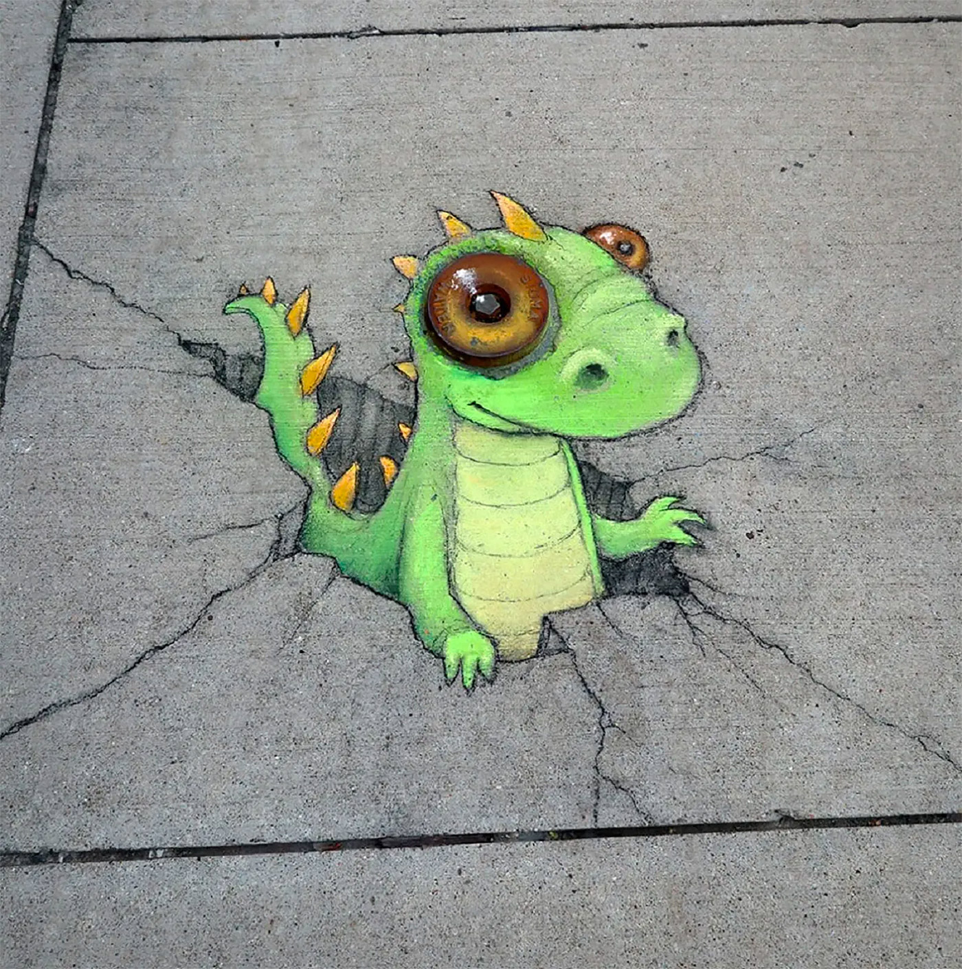 David Zinn令人叫绝的街头粉笔艺术
