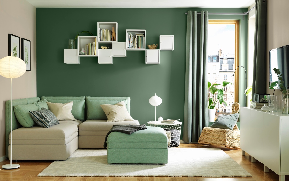 40个拥有绿色沙发的客厅设计