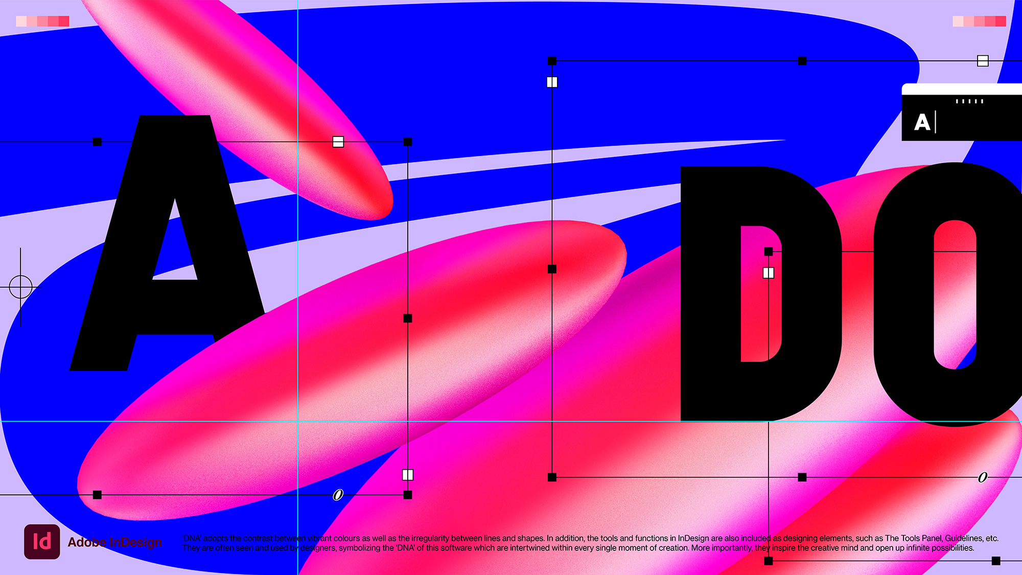 为Adobe InDesign 打造的多彩 DNA 视觉设计