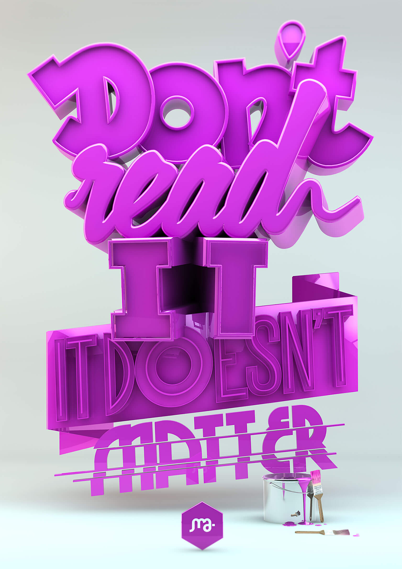 Marc Urtasun创意的3D字体设计
