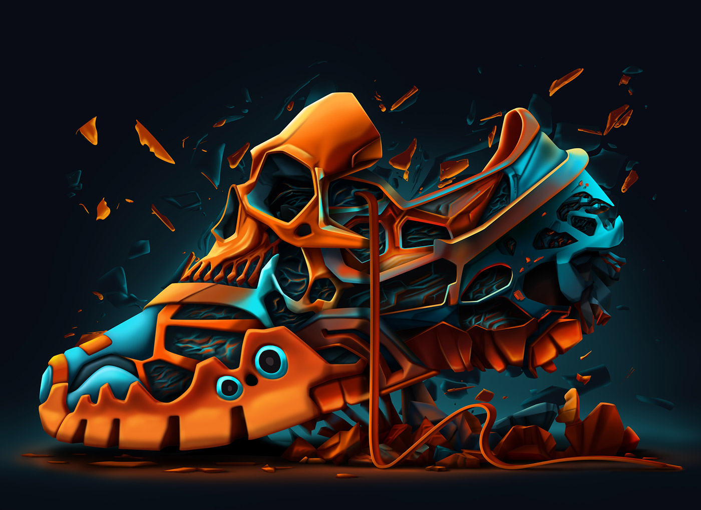 Marcelo Schultz：酷炫的运动鞋插画作品