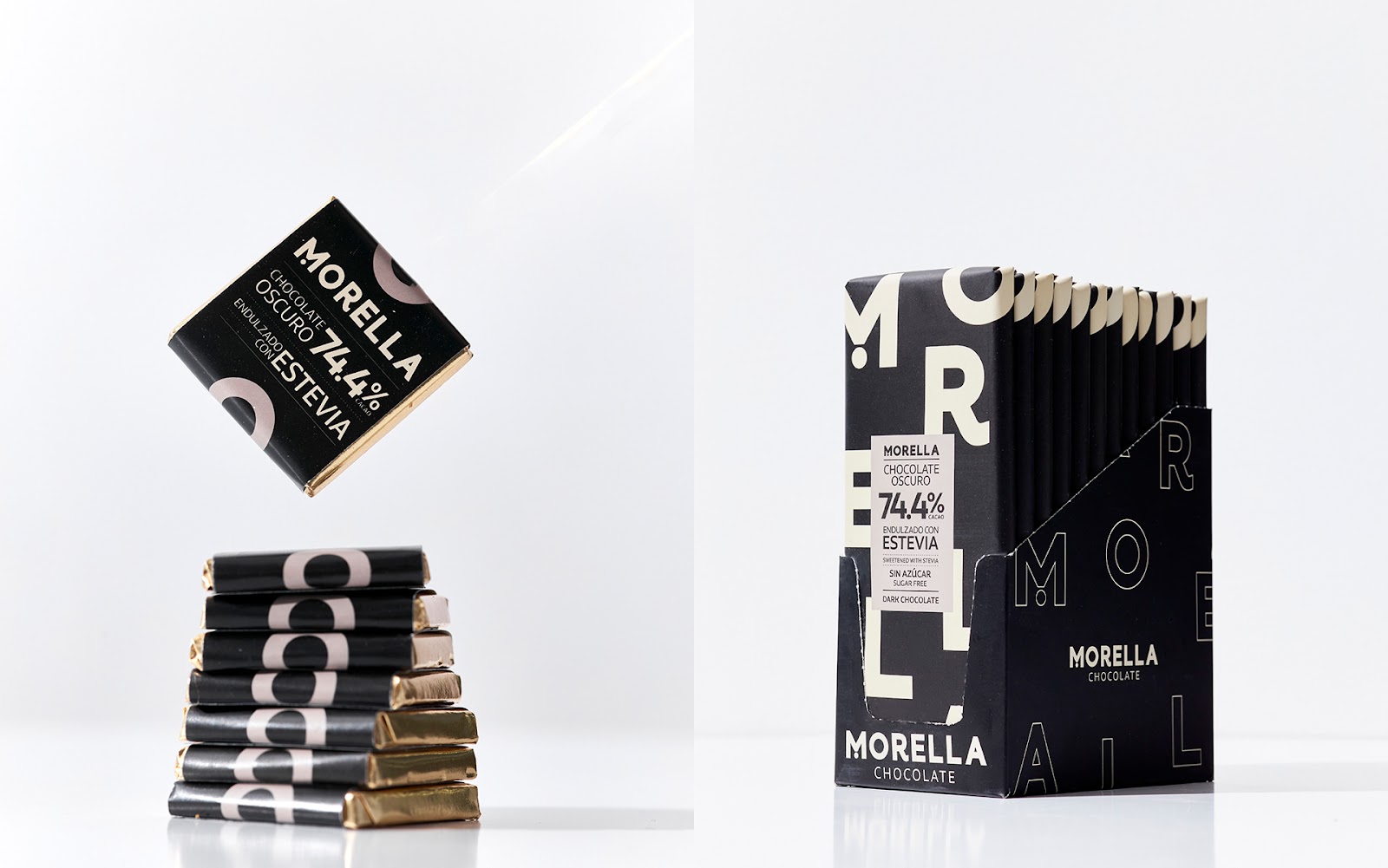 强烈的黑白反差！Morella巧克力品牌包装设计