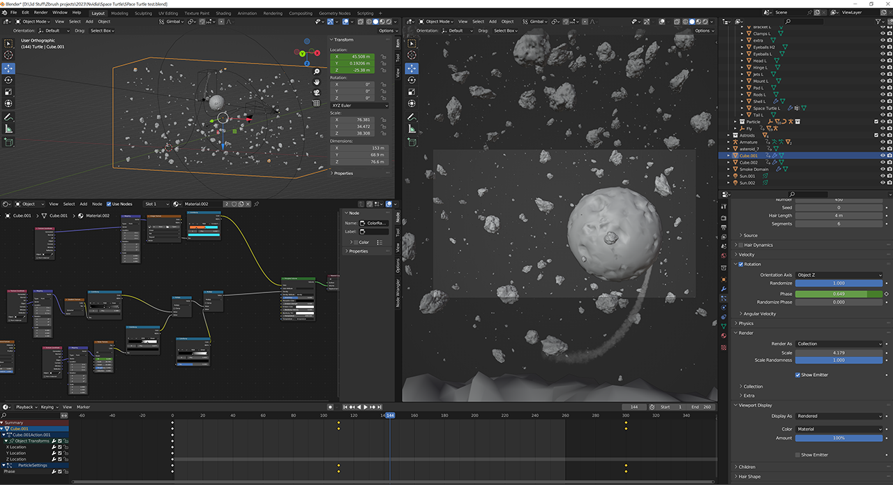 与 Kingsletter 一起在本周“NVIDIA Studio 创意加速”栏目中共享创作 3D 太空海龟的美好时光