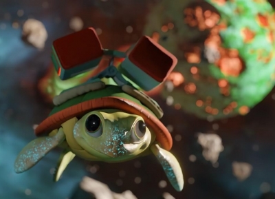 與 Kingsletter 一起在本周“NVIDIA Studio 創意加速”欄目中共享創作 3D 太空海龜的