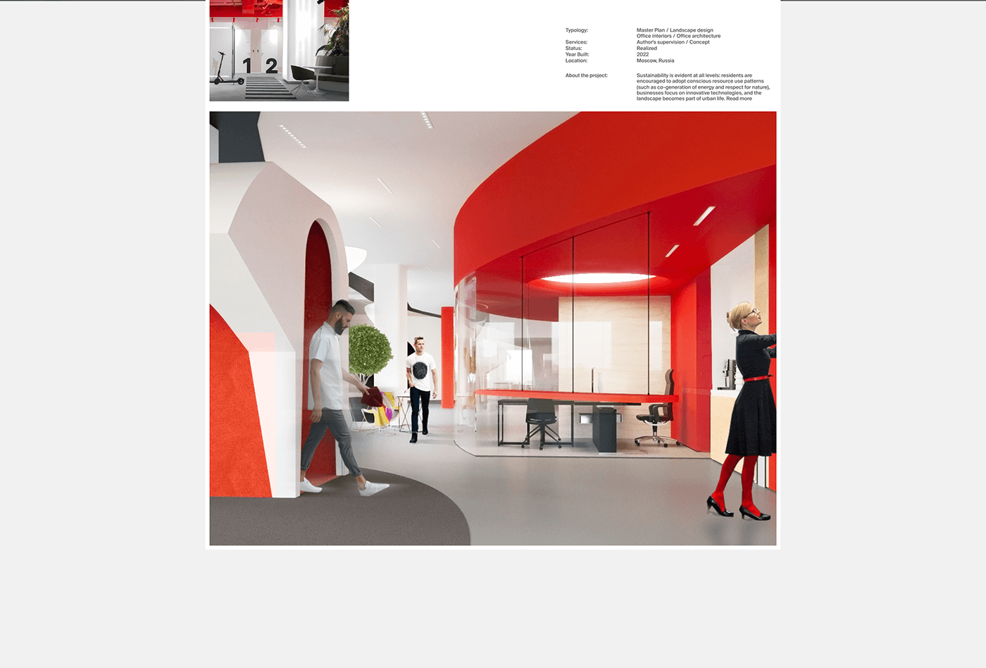 IND architects建筑事务所极简的网页设计 