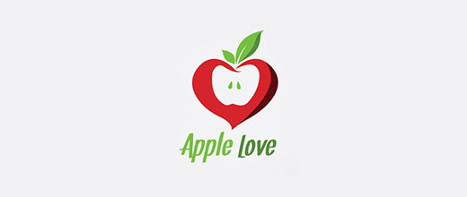 标志设计元素运用实例：苹果