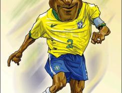 巴西足球隊球星插畫欣賞