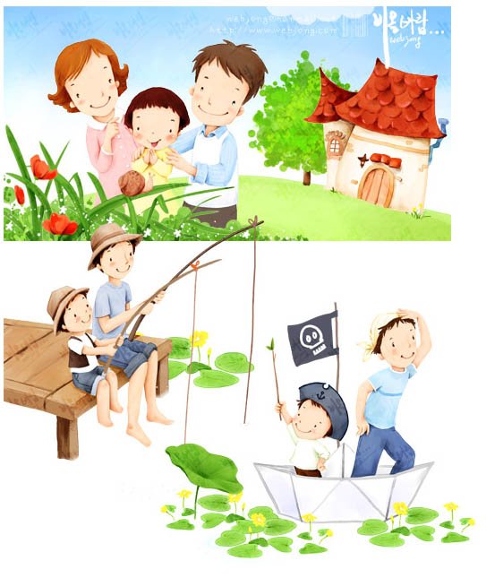 韩国WEBJONG温馨家庭插画欣赏