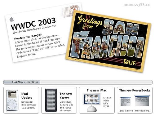 Apple历年网站首页设计(二)
