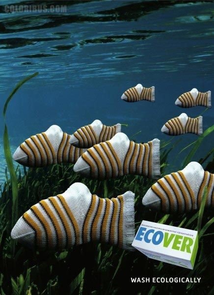 创意广告欣赏:ECOVER洗涤剂