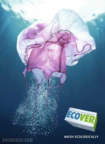 创意广告欣赏:ECOVER洗涤剂