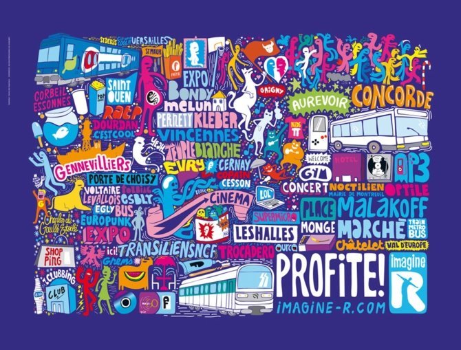 广告设计欣赏:巴黎地铁年票imagine R