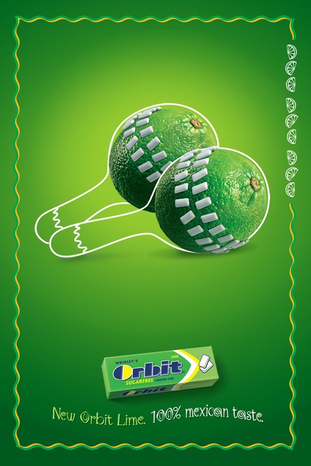 箭牌 Orbit Lime口香糖广告创意欣赏