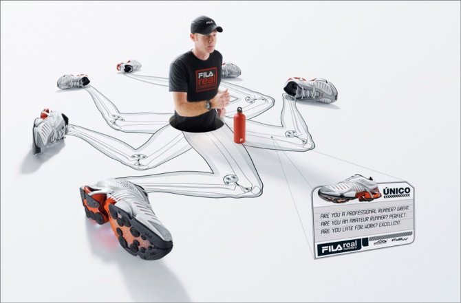 FILA运动鞋平面广告设计