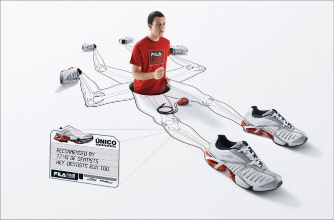 FILA运动鞋平面广告设计