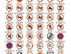 道路交通标志之禁令标志矢量