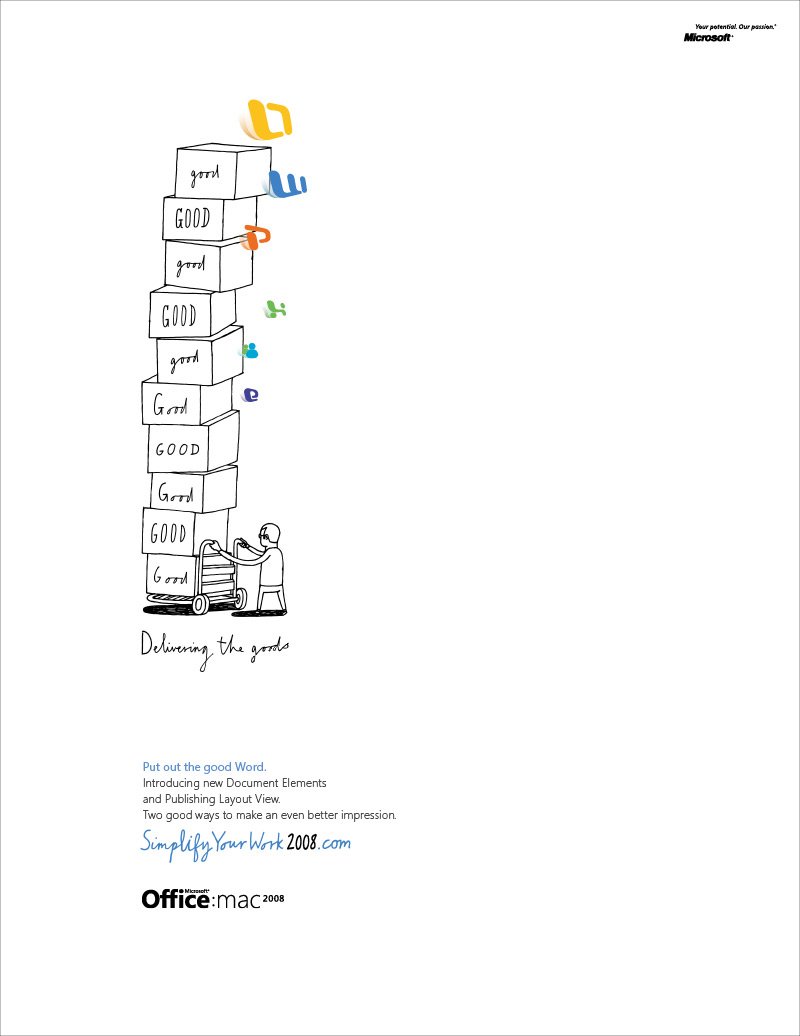 Microsoft Office for Mac 2008平面广告欣赏