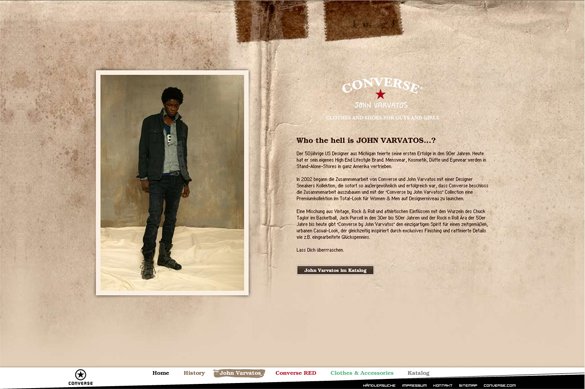 运动品牌Converse(匡威)网站设计欣赏