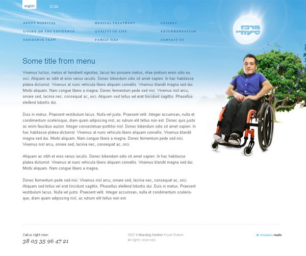 国外残疾人康复医院网页设计