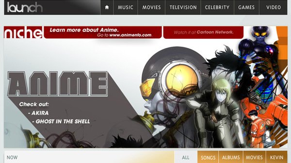 Launch娱乐网站界面设计