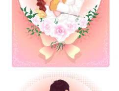 韩国甜美的婚姻矢量素材(3)