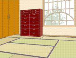 日本风格室内装饰矢量图(64