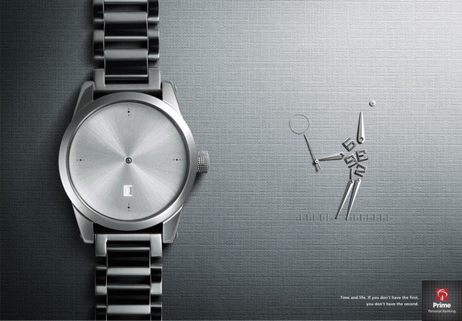 时间就是生命: Prime个人银行广告设计欣赏