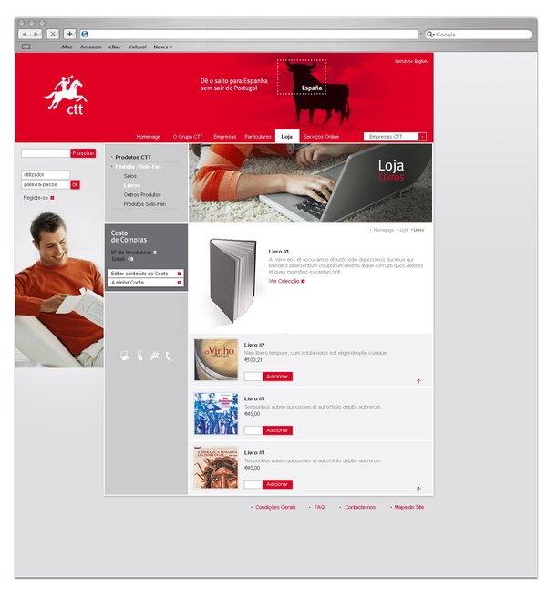 ctt(葡萄牙邮政局)网页设计欣赏