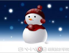 PHOTOSHOP鼠繪漂亮的圣誕雪人