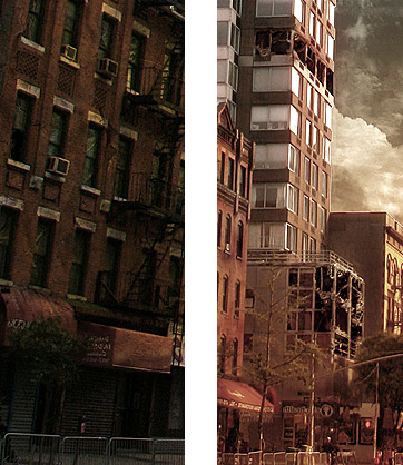 用Photoshop打造一座灾难城市