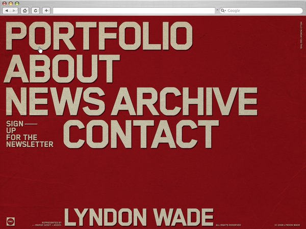 摄影师Lyndon Wade网站设计欣赏