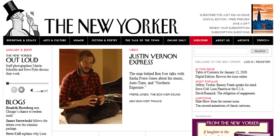 The New Yorker - screen shot.