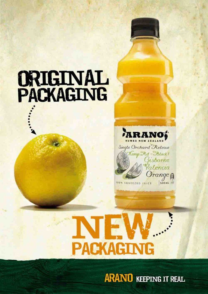 Arano果汁饮料平面广告
