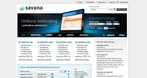 Beautiful Designs - Savana webhosting - levnÃ½ hosting s pohodlnou administracÃ­