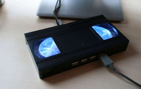 Glowing VHS Tape USB Hub