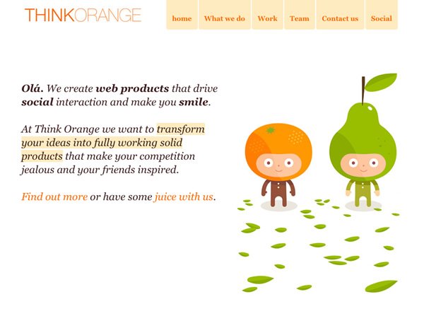 16个漂亮的橙色系网站欣赏