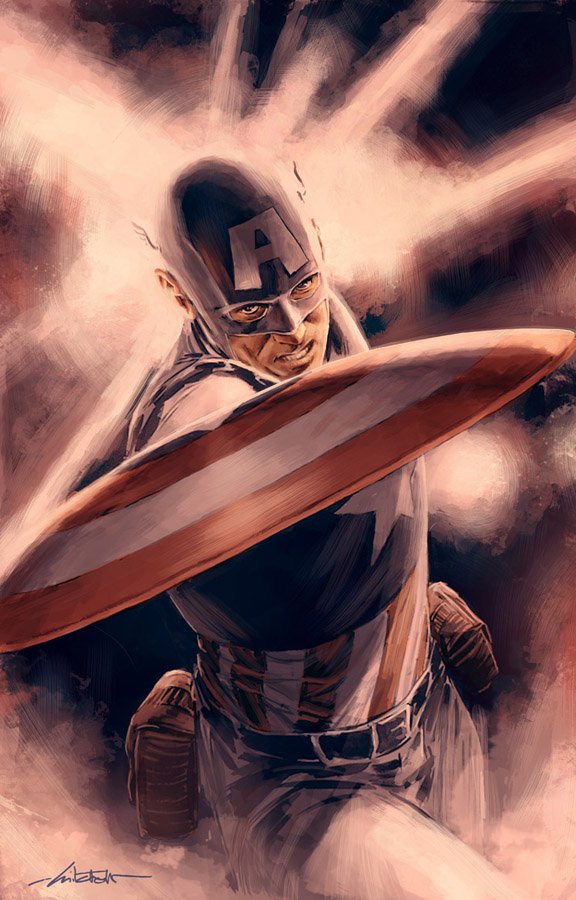 卡通漫画欣赏：漫画英雄人物Captain America