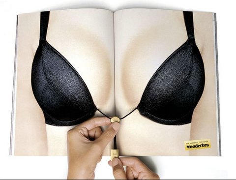 Wonderbra魔术胸罩创意杂志广告