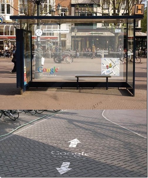 Google Street View 超酷创意的公交车站广告