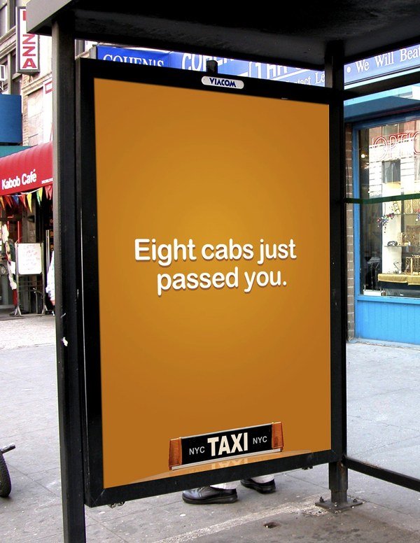 nyc TAXI(纽约出租车)户外站牌广告