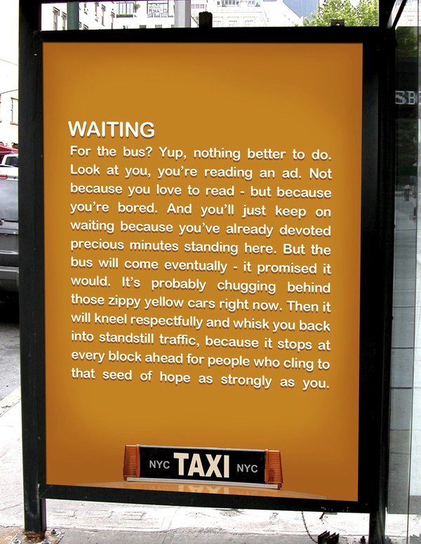 nyc TAXI(纽约出租车)户外站牌广告