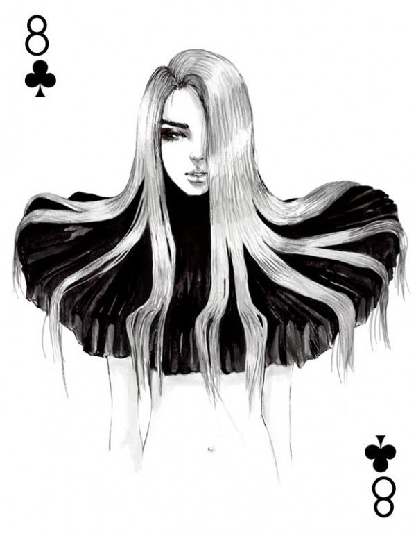 Connie Lim扑克牌系列时尚插画