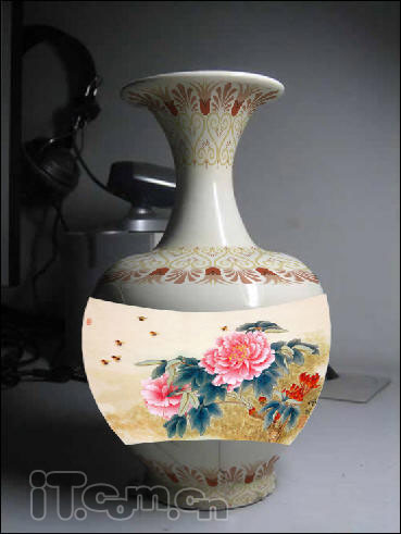 Photoshop为陶瓷花瓶添加精美的图案