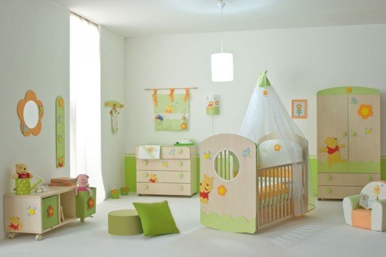小熊维尼系列婴儿房设计