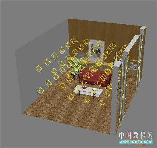 3ds MAX教程：室內空間夜景布光手法