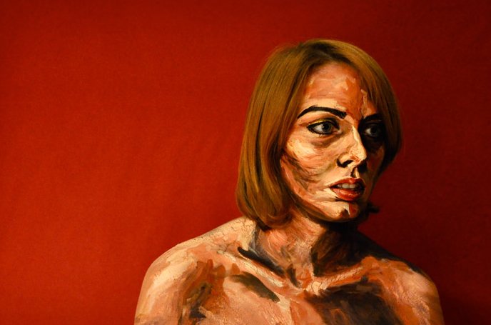 Alexa Meade的丙烯颜料人体彩绘油画