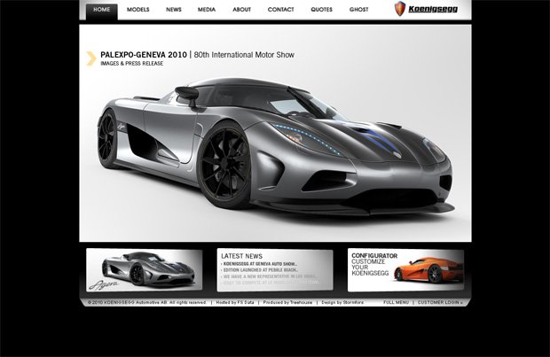 car website - Koenigsegg