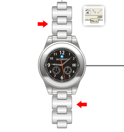 CorelDraw创建一个钢制手表