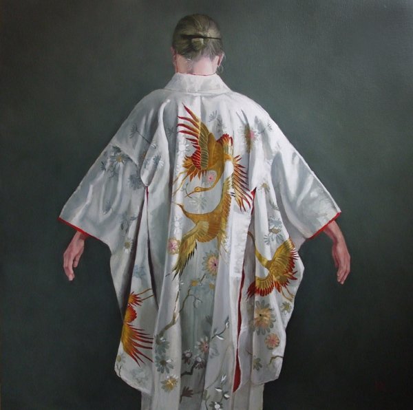 Stephanie Rew绘画作品：日本传统服装 和服