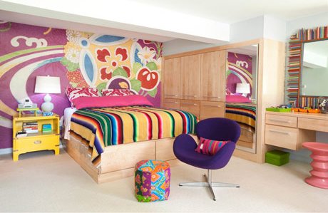 明亮和色彩缤纷的卧室设计欣赏